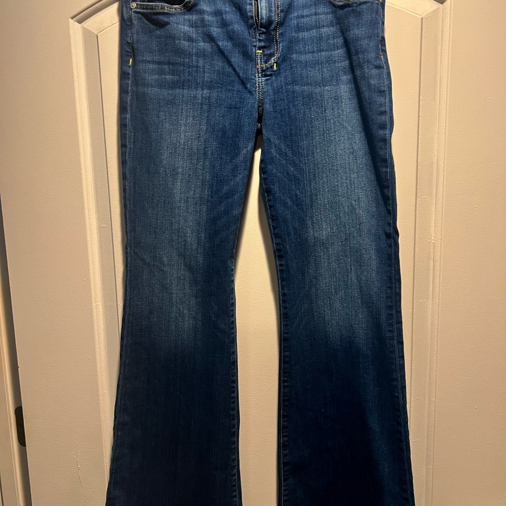 7 For All Mankind Dark Blue Flare Jeans